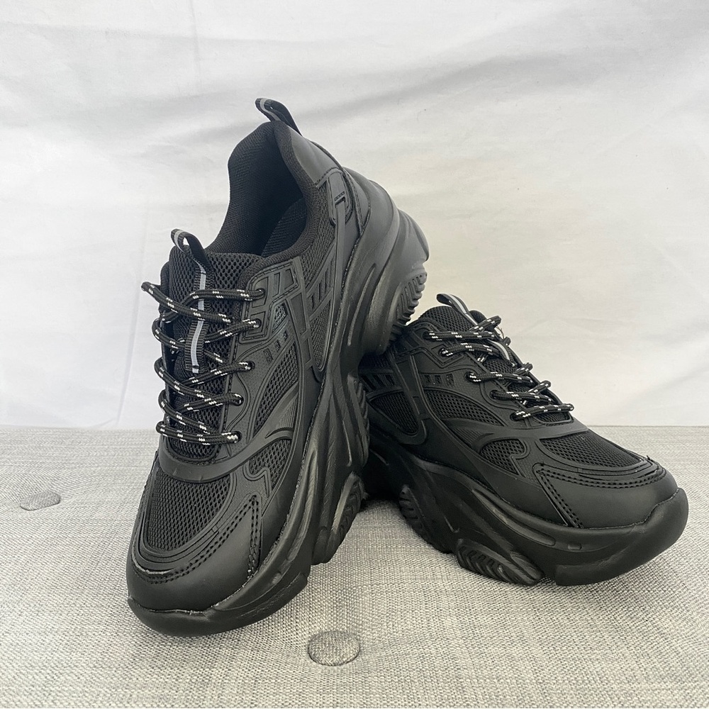 Chunky Sole Black Sneakers